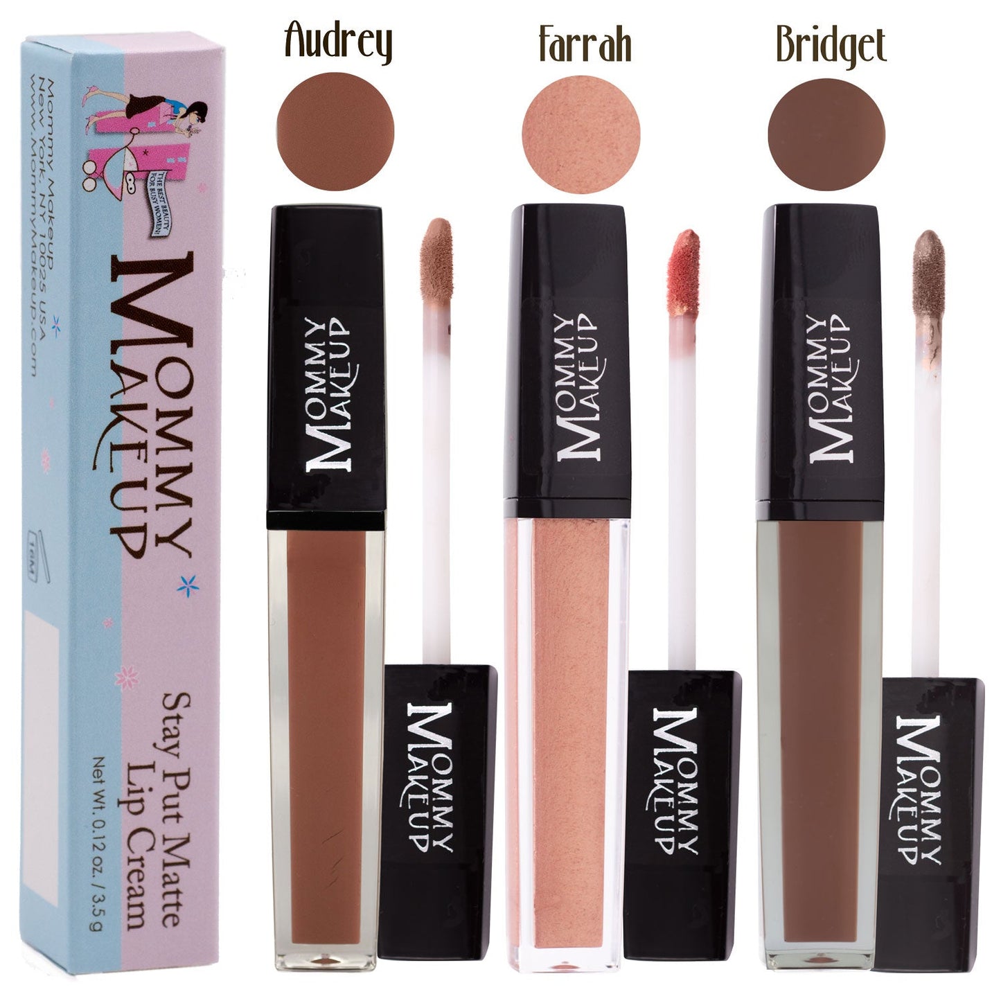 Warm, wonderful and totally kiss-proof! The *Brown Betty Bundle* delivers three chic, wearable shades that stay put from morning coffee to last call:
- **Audrey Stay Put Matte Lip Cream** – a café brown
- **Farrah Stay Put Matte Lip Cream** – a shimmering copper rose
- **Bridget Stay Put Matte Lip Cream** – a toffee nude
Wear them solo or layer for your own signature shade—no smudging, no bleeding, just stunning lips that stay put.