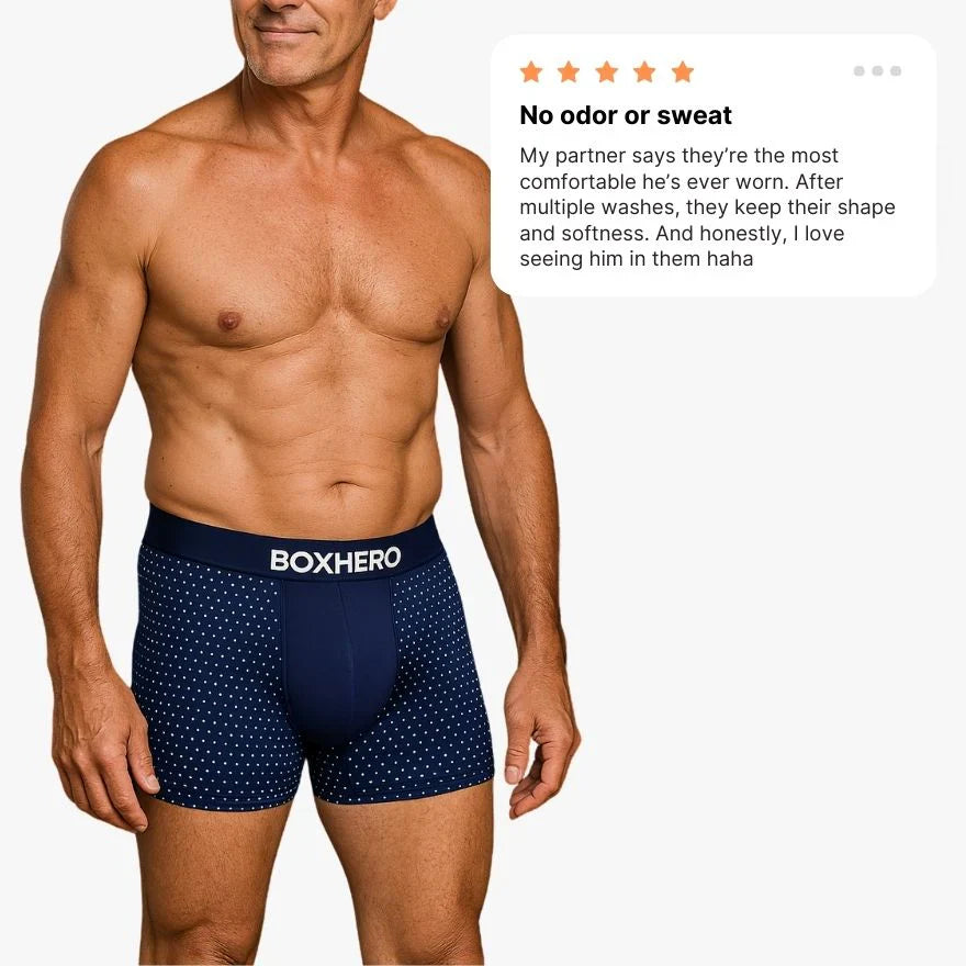 3-Pack Blue - PREMIUM BAMBOO FIBRE BOXER SHORTS 1.0