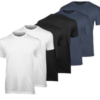 6-Pack ( x2 Black - White - Blue Navy)