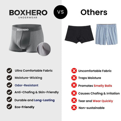 3-Pack Red - PREMIUM BAMBOO FIBRE BOXER SHORTS 1.0